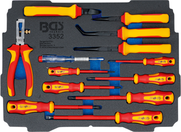 Schaumeinlage fur Art. BOXSYS1 & 2: VDE-Zangen-/ Schraubendreher-Satz 13-tlg