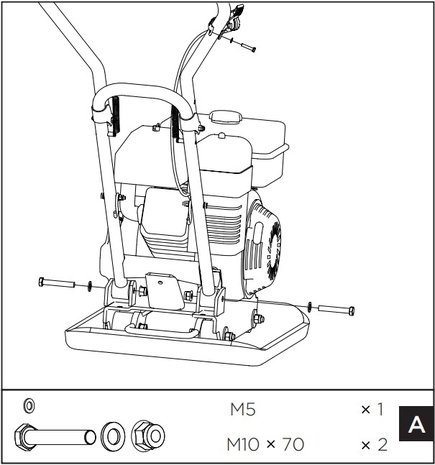 Ruttelplatte mit Benzinmotor 8.2kn