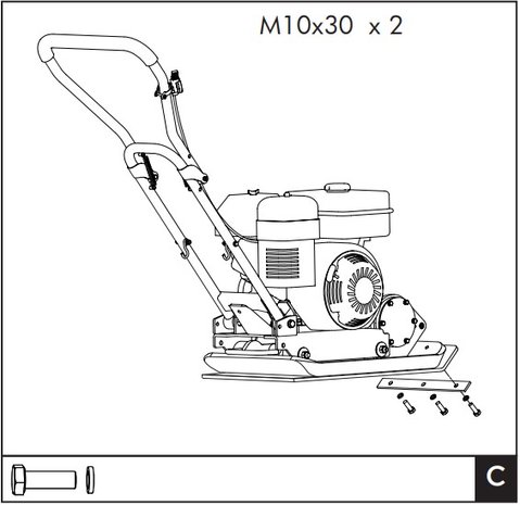 Ruttelplatte mit Benzinmotor 8.2kn