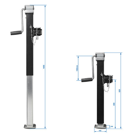 Stutzbein  ausziehbar  Heavy Duty SH62 5000