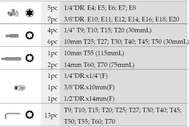 Bit Satz Torx 41 tlg