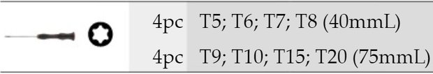 Schraubendreher-Set Precision Torx 8 Stück