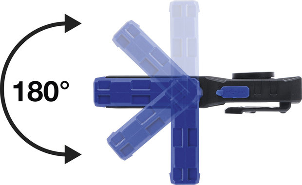 COB-LED-Werkstattleuchte mit Magnet und Haken klappbar
