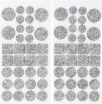 Filzgleiter-Satz grau-meliert 64-tlg