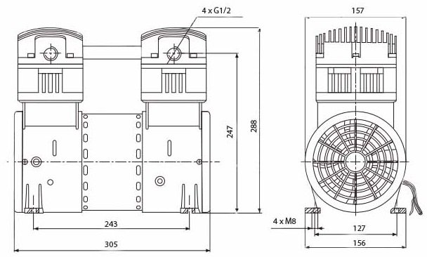 Rocking type pump mit Teilen