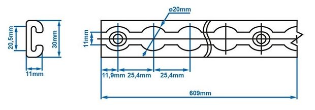 Stud Fitting Double mit Bolzen 3/8