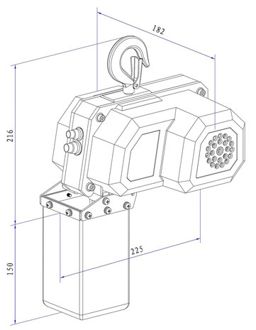 Elektrokettenzug 150kg 6 Meter 230V