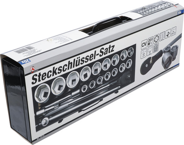 Steckschlussel-Satz Antrieb 20 mm (3/4) SW 19 - 50 mm 20-tlg