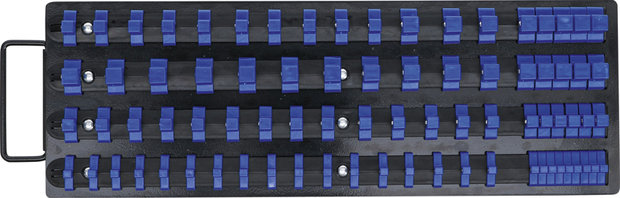 Aufsteckschienen-Set fur Steckschlussel-Einsatze mit 80 Clips fur Einsatze 6,3 mm (1/4), 10 mm (3/8), 12,5 mm (1/2)