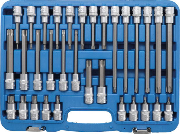 Bit-Einsatz-Satz Antrieb Innenvierkant 12,5 mm (1/2) T-Profil (fur Torx) 32-tlg