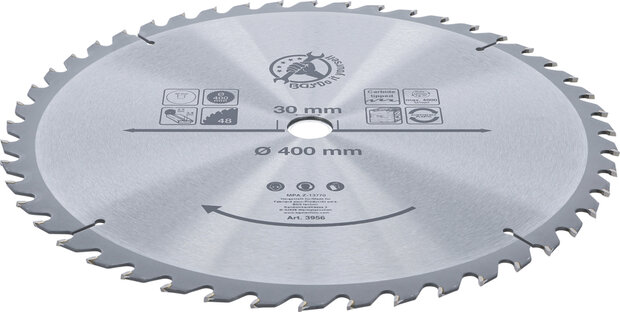 Hartmetall-Kreissageblatt Ø 400 x 30 x 3,4 mm 48 Zahne