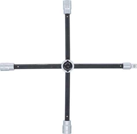 Rad-Kreuzschlussel mit Gelenk fur Pkw Vierkant SW 17 x 19 x 21 x 12,5 mm (1/2)