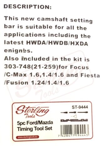 Sterling Motor-Einstellwerkzeug-Satz für Ford 5-tlg.