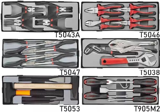 Schwarzer Jumbo-Werkzeugwagen mit 8 Schubladen und 365 Werkzeugen (EVA)
