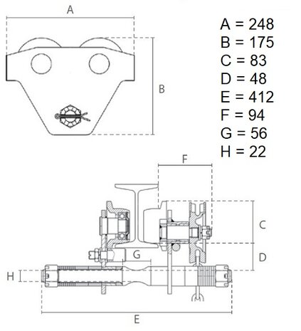 Kettenfahrwerk 1 Tonne 2,5 m Arbeitshohe