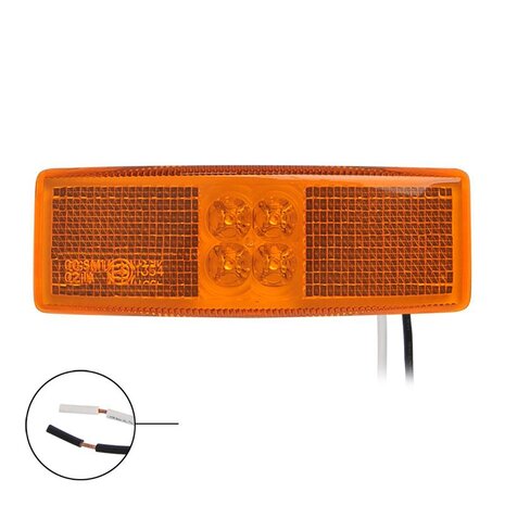 Seitenmarkierungsleuchte 12/24V orange 110x40mm LED