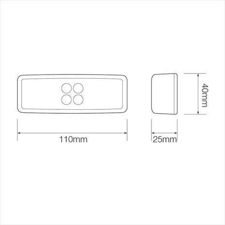 Seitenmarkierungsleuchte 12/24V orange 110x40mm LED