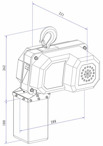 Elektrokettenzug 300kg 6 Meter 230V