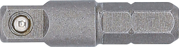 Bit-Knarren-Adapter Außensechskant 6,3 mm (1/4) - Außenvierkant 6,3 mm (1/4) 30 mm