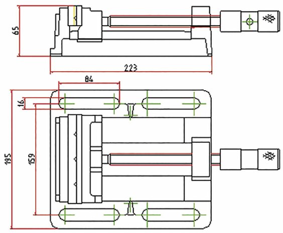 Universal-Bohrbackenzwinge mit festem Prisma Backenbreite 125 mm Backenoffnung 120 mm Backenhohe 30 mm