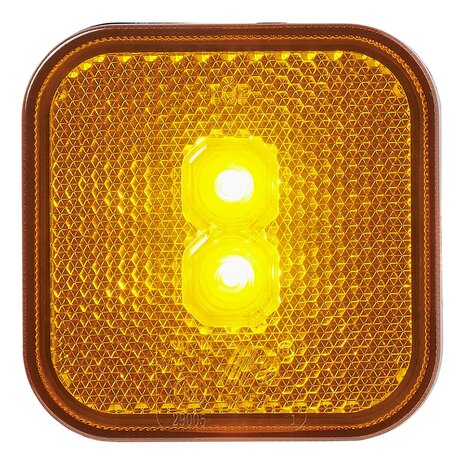 Seitenmarkierungsleuchte 12 24V orange 65 x 65 mm LED