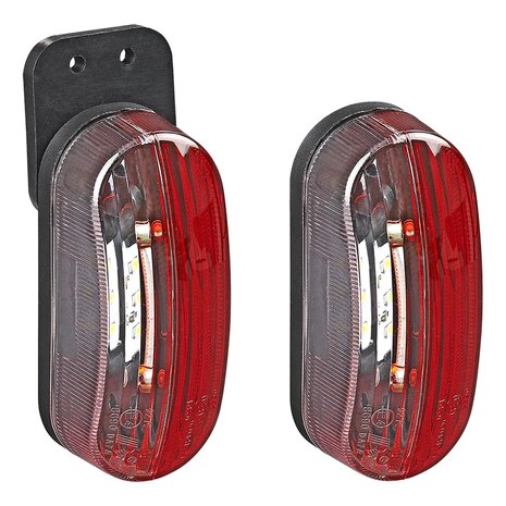 Breitenleuchte LED rot weiß links