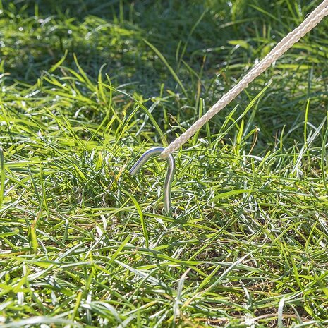Zelthering 25cm Metall mit offener ose