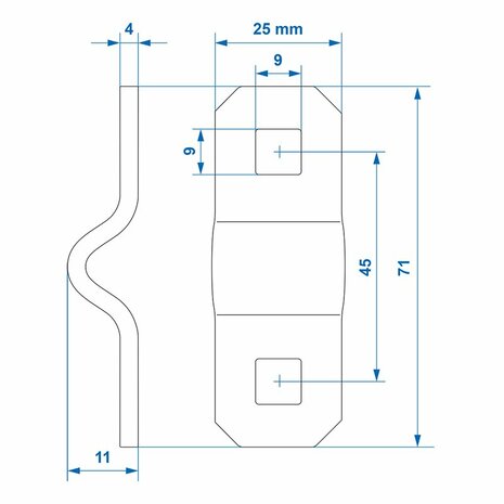 Montagehalterung fur D-Ring 6 mm x10 Stuck
