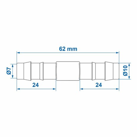 Schlauchverbinder gerade 10mm pro Stuck