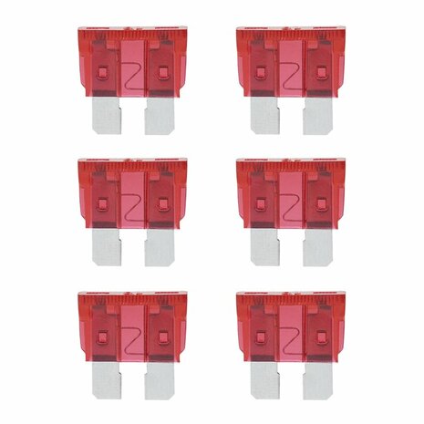 Standard 10A rote Flachsicherungen  6 Stuck