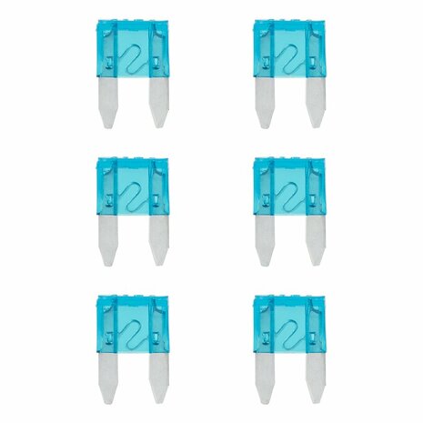 Flachsicherungen Mini 15A blau 6 Stuck