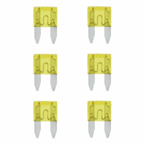 Flachsicherungen Mini 20A gelb 6 Stuck