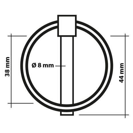 Splintstift 8mm mit Ring 2 Stuck