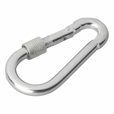 Metallkarabiner 8x80mm mit Schraubverschluss x10 Stuck