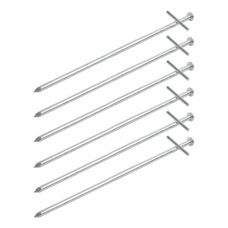 Felsnadel 23cm Metall mit angeschweißtem Querstift 6 Stuck im Polybeutel