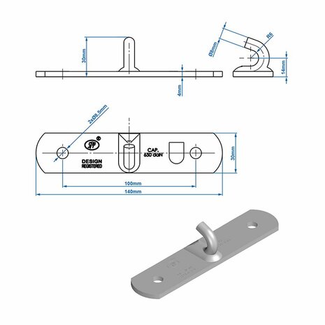 Gegenstuck zum Spannverschluss SPP Z-03