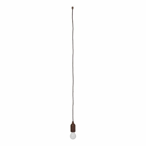 Retro Lampe Holzmotiv mit Kordel 90cm