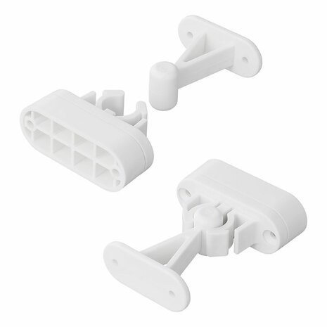 Turfanger mit flexibler Klemme weiß 2-teilig