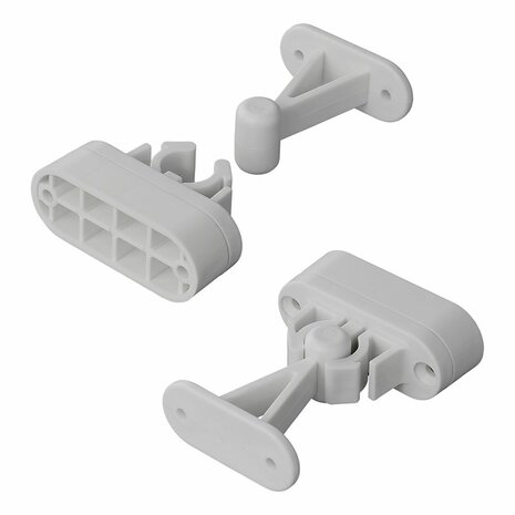 Turfanger mit flexibler Klemme grau 2-teilig
