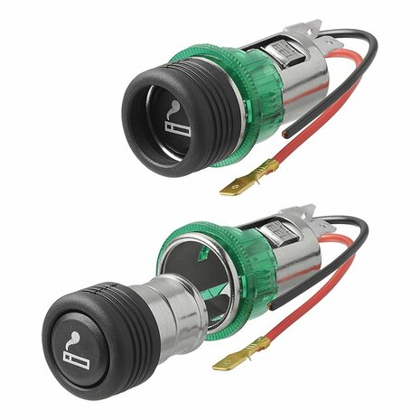 Zigarettenanzunder Unterputzdose mit Beleuchtung 12V 24V
