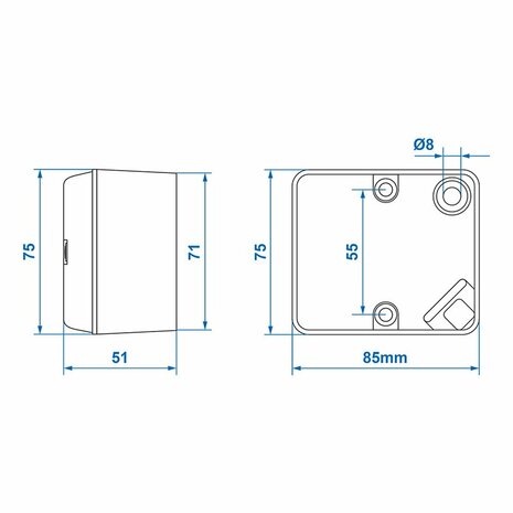 Nebelschlussleuchte 75x85mm