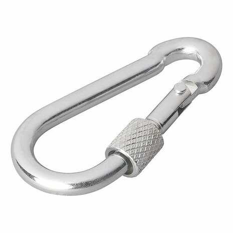 Metallkarabiner 6x60mm mit Schraubverschluss 2 Stuck