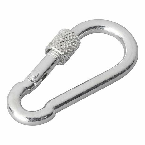 Metallkarabiner 6x60mm mit Schraubverschluss 2 Stuck