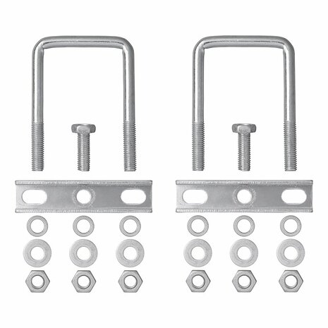 U-Bugel Vierkant 60mm fur Bugradklemme - Set a 2 Stuck