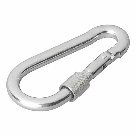 Metallkarabiner 8x80mm mit Schraubverschluss 2 Stuck