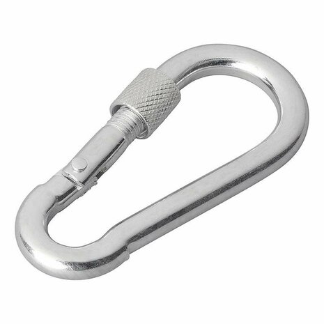 Metallkarabiner 8x80mm mit Schraubverschluss 2 Stuck