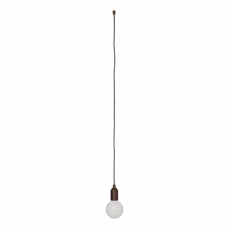 Retro Lampe XL Holzmotiv mit Kordel 90cm