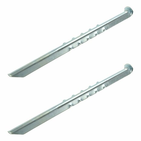 Zelthering 40cm Metall geriffelt 2 Stuck im Polybeutel