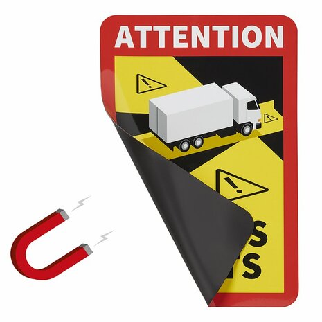 Magnetaufkleber Achtung  Winkel  Morts! LKW