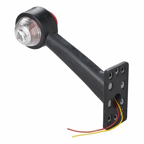 Breite Leuchte rot weiß 160mm schrag